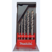 MAKITA sada vrtáků do zdiva 4x40/70 a 5x50/100 a 6x60/100 a 8x90/150 a 10x90/150, 5ks D-05175