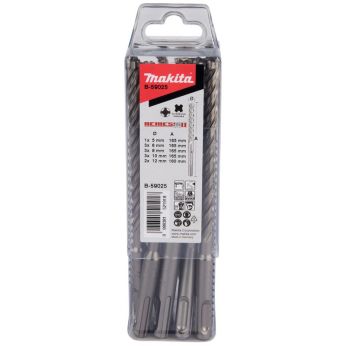 Makita - sada vrtáků SDS-Plus čtyřbřité Nemesis II 5;6;8;10;12mm, 12ks =old B-59025 E-14912
