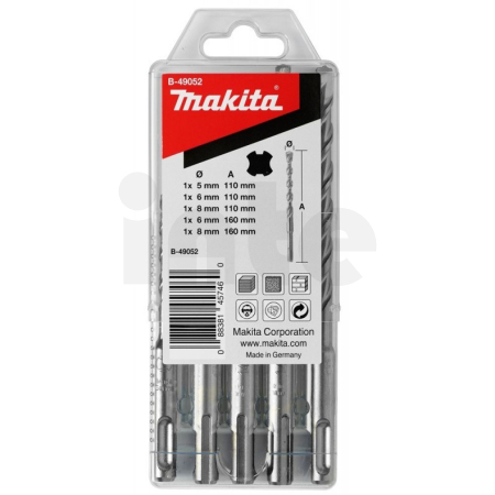 Makita - sada vrtáků SDS-Plus V-Plus 5;6;8x50/110 a 6;8x110/160mm, 5ks = oldP-29751 B-49052