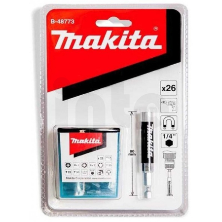 Makita - sada bitů 26 ks s nástavcem 80 mm B-48773