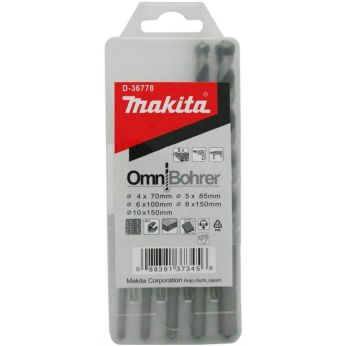 Makita - sada vrtáků univerzálních OmniBohrer 4x35/70 a 5x43/85 a 6x58/100 a 8x97/150 a 10x97/150mm, 5ks D-36712