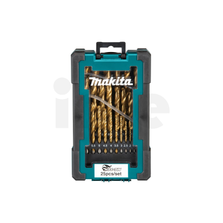 Makita - sada vrtáků do kovu HSS-TiN 1-13mm (po 0,5 mm), 25ks, 6ks bal D-72235-6