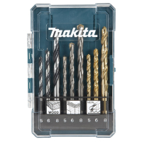 Makita - sada vrtáků do kovu/dřeva/zdiva 5/6/8mm, 9ks = oldD-08660 D-71962