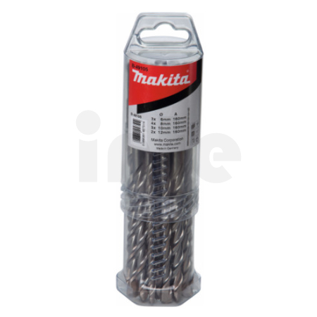 Makita - sada vrtáků SDS-Plus V-Plus 1ks5x50/110 a 2ks6;3ks8;2ks10;2ks12;1ks14;16x110/160mm, 12ks B-49080