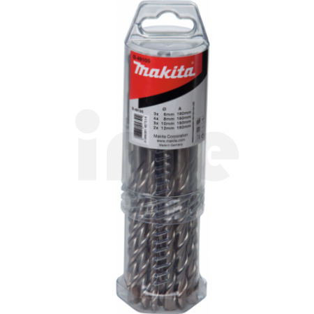 Makita - sada vrtáků SDS-Plus V-Plus 3ks5x50/110 a 4ks6;2ks8;2ks10;1ks12x110/160mm, 12ks = oldP-67181 B-49096