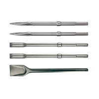 Makita - sada samoostřících sekáčů SDS-Max: špičák2x,20mm plochý2x, 50mm 1x, délka 355/400mm E-13194
