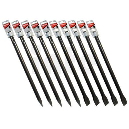 Makita - sada sekáčů SDS-Max: 5xšpičák 400mm, 5x sekáč plochý 400x25mm, 10ks D-35324-10