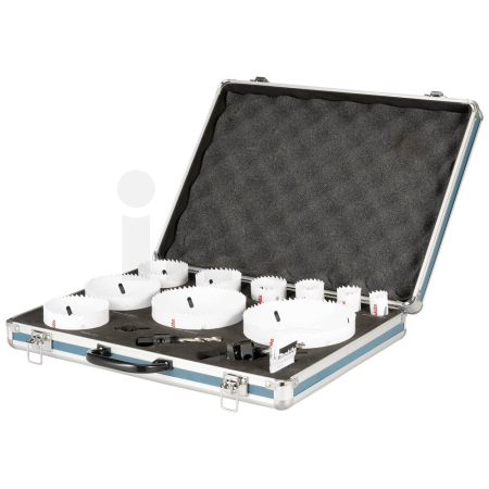 Makita - sada 13 ks děrovek BiM v Al kufru 22-127mm D-75764
