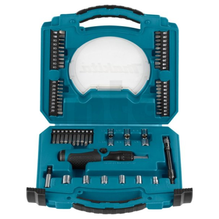 Makita sada bitů a 1/4" hlavic se šroubovákem, 65dílná D-42020