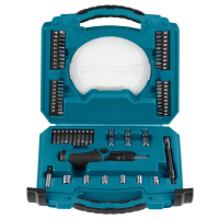 Makita sada bitů a 1/4" hlavic se šroubovákem, 65dílná D-42020