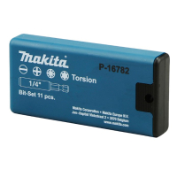 Makita - sada bitů, nástavec, PH, PZ, plochý, Torx, 10 ks P-16782
