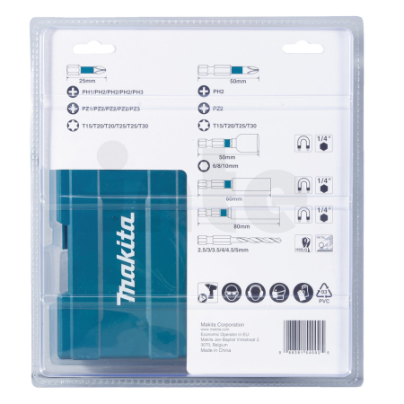Makita - sada torzních bitů a vrtáků 1/4" IMPACT BLACK, 33 ks B-66896