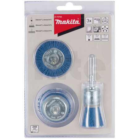 Makita - sada nylonových kartáčů pro jemné broušení 3 ks D-70758