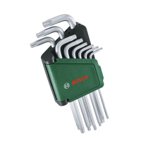 BOSCH Ruční nářadí Sada 9 kusů klíčů Torx 1600A02Z9C