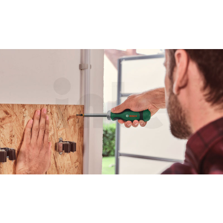 BOSCH Ruční nářadí Ráčnový šroubovák s 12 bity 1600A02BX2
