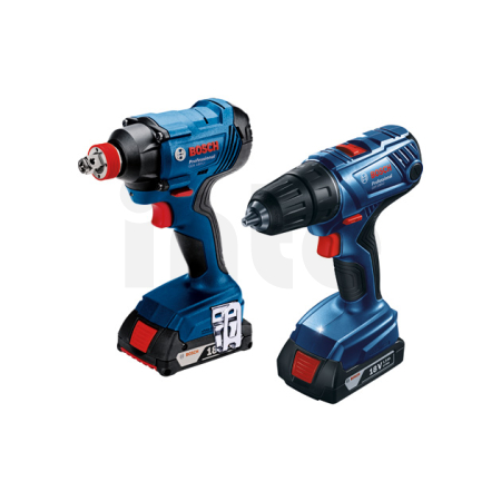 BOSCH Kombinovaná sada Kombinovaná sada: GDX 180-LI + GSR 180-LI + 2× GBA 18V 1.5Ah + AL 1814 CV v kufříku 06019G5222