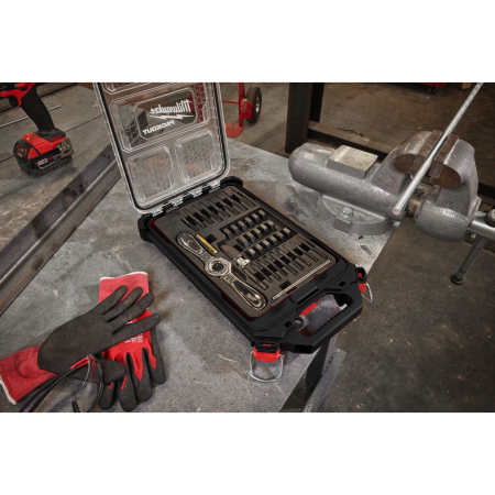 MILWAUKEE Sada závitníků a matric PACKOUT s rukojetí Hex-LOK 2 v 1 4932498721