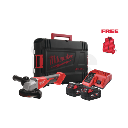MILWAUKEE M18 BLSAG125XPDMC-402X POWER PACK IN2 Aku bezuhlíková úhlová bruska 4933499460