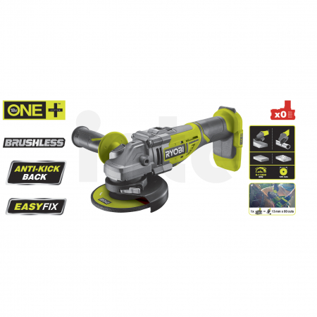 RYOBI R18AG7 18V Bezuhlíková akumulátorová úhlová bruska 5133002852