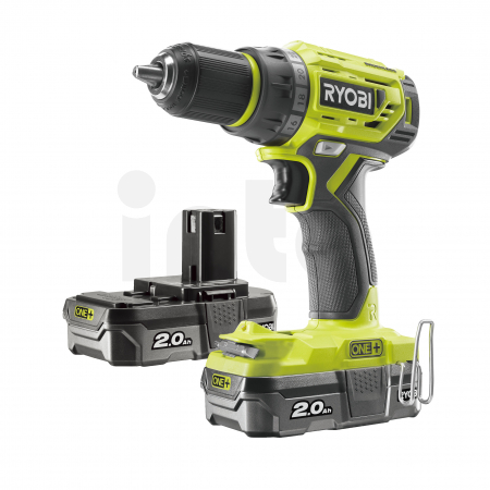 RYOBI R18DD7 18V Bezuhlíkový akumulátorový vrtací šroubovák (2x2.0Ah) 5133004533