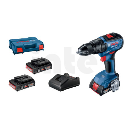 BOSCH  Profesionální sada: GSB 18V-50 + 3× GBA 2,0Ah + GAL 18V-20 v L-Case 06019H5121