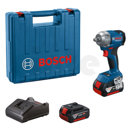 BOSCH GDS 18V-350 Aku rázový utahovák, 2x GBA 4.0Ah, L-Case 06019M5021
