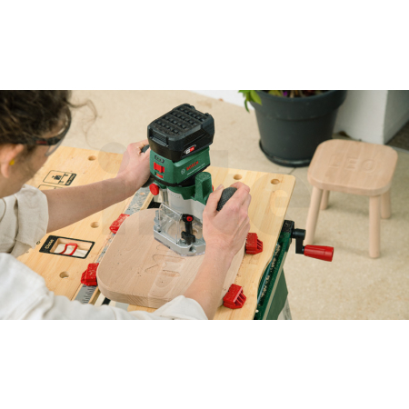 BOSCH Akumulátorová horní frézka Kombinovaná frézovací sada 06039D5002