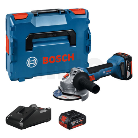 BOSCH Akumulátorová úhlová bruska GWS 18V-8, 125 mm, 2x GBA 4.0Ah, L-BOXX 06019N9002
