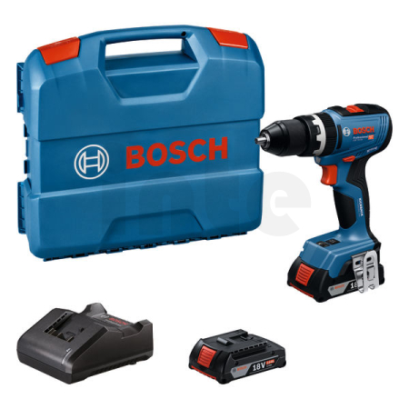 BOSCH GSB 18V-65 Akumulátorový příklepový vrtací šroubovák, 2x 2.0Ah, L-Case 06019N3100