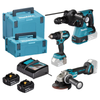Makita - Aku sada DDF484+DGA504+DHR243 Li-ion LXT 18V/5,0Ah DLX3195JX1