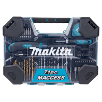Makita - sada vrtáků a příslušenství 71 ks v plastovém kufru (old D-33691) E-22589