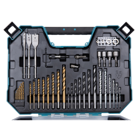 Makita - sada vrtáků a příslušenství 104 ks v plastovém kufru=oldD-31778 E-22604