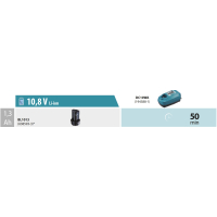 Makita - akumulátor Li-ion BL1015K 10,8V/1,5Ah = old196066-7 632V77-5