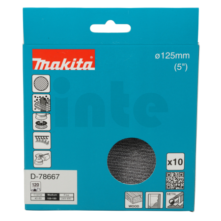 Makita - brusný papír 125mm A120 10ks D-78667