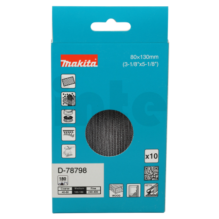 Makita - brusný papír 80x130mm A180 D-78798