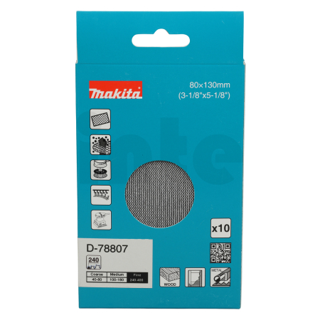 Makita - brusný papír 80x130mm A240 D-78807