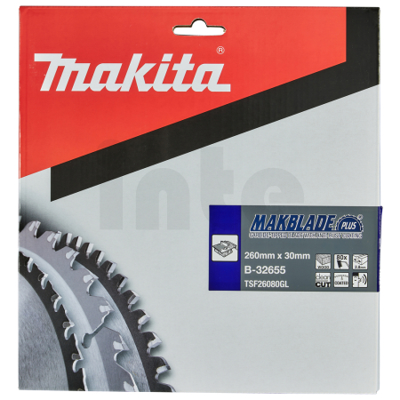 Makita - kotouč pilový dřevo MAKBLADEplus 260x2.8x30mm 80Z = old B-08844 STOP B-32655