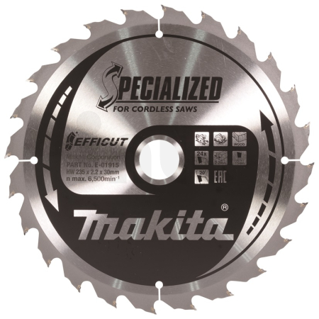Makita - kotouč pilový dřevo Efficut 230x2.2x30mm 24Z = old E-01909 E-01915