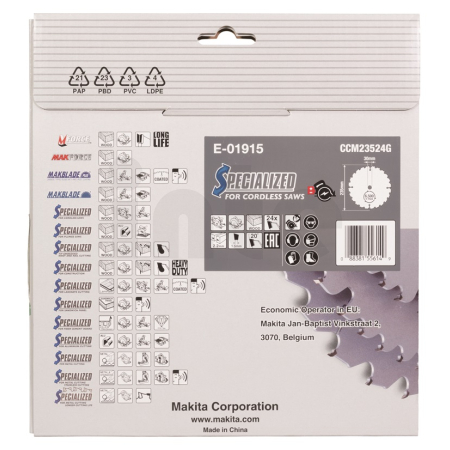 Makita - kotouč pilový dřevo Efficut 230x2.2x30mm 24Z = old E-01909 E-01915