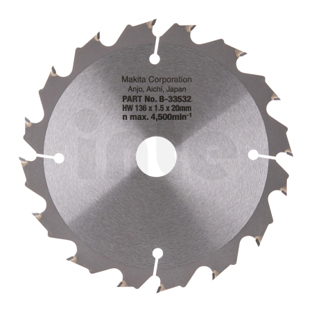Makita - kotouč pilový dřevo SPECIALIZED 136x1.5x20mm 16Z pro aku pily = old B-10643 B-33532