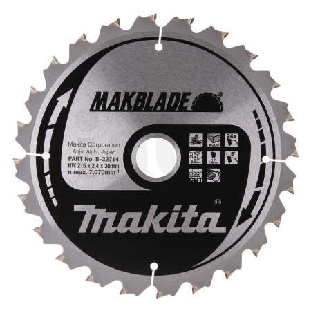 Makita - kotouč pilový dřevo MAKBLADE 216x2.4x30mm 24Z = old B-08903 B-32714