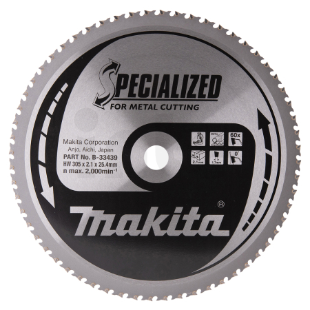 Makita - kotouč pilový ocel SPECIALIZED 30mm5x2.1x25.4mm 60Z = old B-09765 B-33439