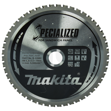 Makita - kotouč pilový sendvičové panely SPECIALIZED 235x2.2x30mm 50Z = old B-17675 B-33582
