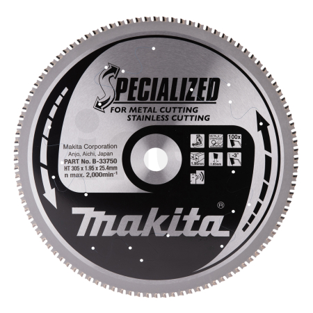 Makita - kotouč pilový nerez SPECIALIZED 305x2x25.4mm 100Z = old B-23123 B-33750