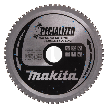 Makita - kotouč pilový nerez SPECIALIZED 185x1.6x30mm 64Z = old B-31669 B-33984