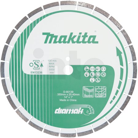 Makita - kotouč řezný diamantový segmentový Diamak 350x25.4mm D-80139