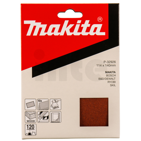 Makita - papír brusný 114x140mm K120, 10ks = old  P-00642 P-32926