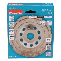 Makita - kotouč brusný diamantový dvousegmentový 125x22.23mm D-80606