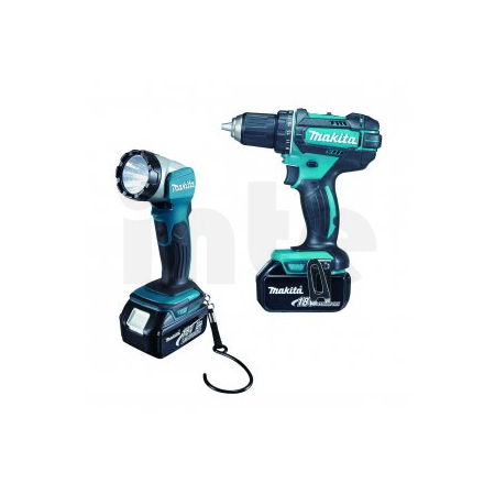 Makita - Aku vrtací šroubovák se svítilnou 3x Li-ion LXT 18V/3,0 Ah,Makpac DDF482RFJ1