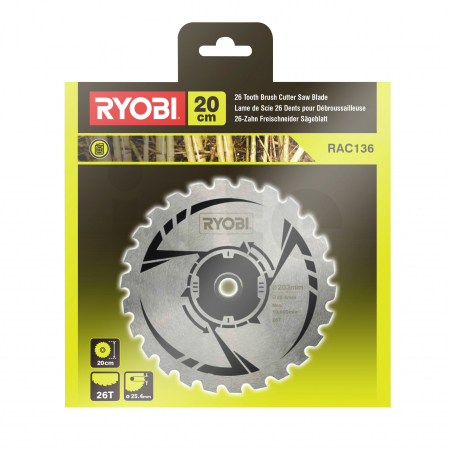 RYOBI RAC136 Řezný kotouč s 26 zuby do křovinořezu 5132002763